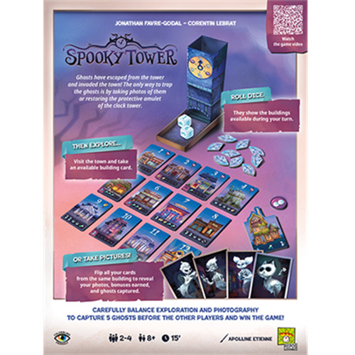 Spooky Tower Board Game Repos RPSTO0101EN Card Quick Play Fast Ghosts Halloween