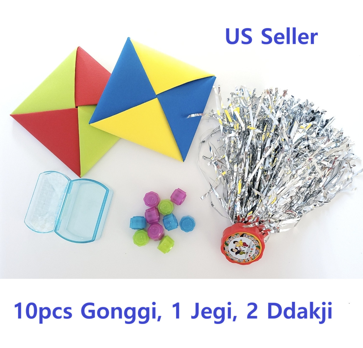 Gonggi , Jegi, 2 Ddakji / Korean Game / 1 Case (10 Pieces)