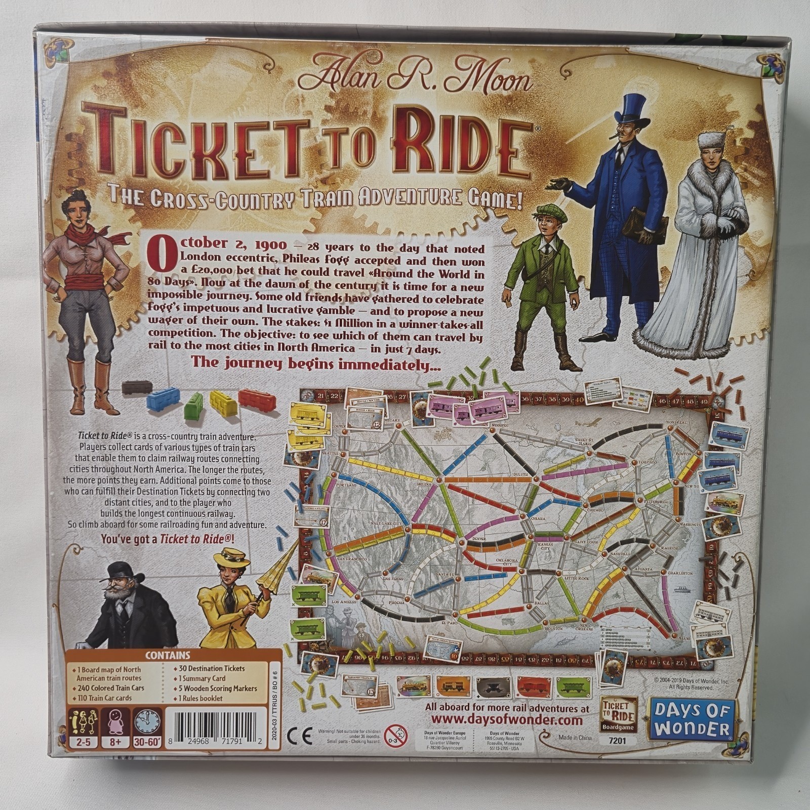 Days of Wonder Ticket To Ride by Alan R. Moon Train Adventure Board Game