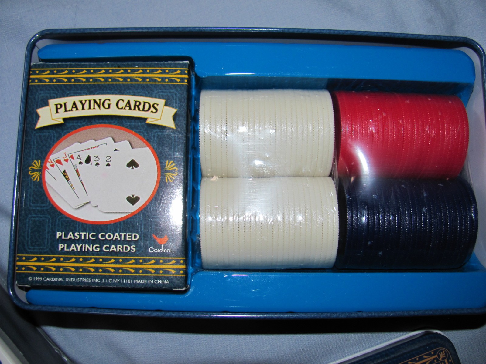 Combo -Pavilion Double 9 Dominoes & Cardinal Playing Cards/ Poker Chips/Dice Set