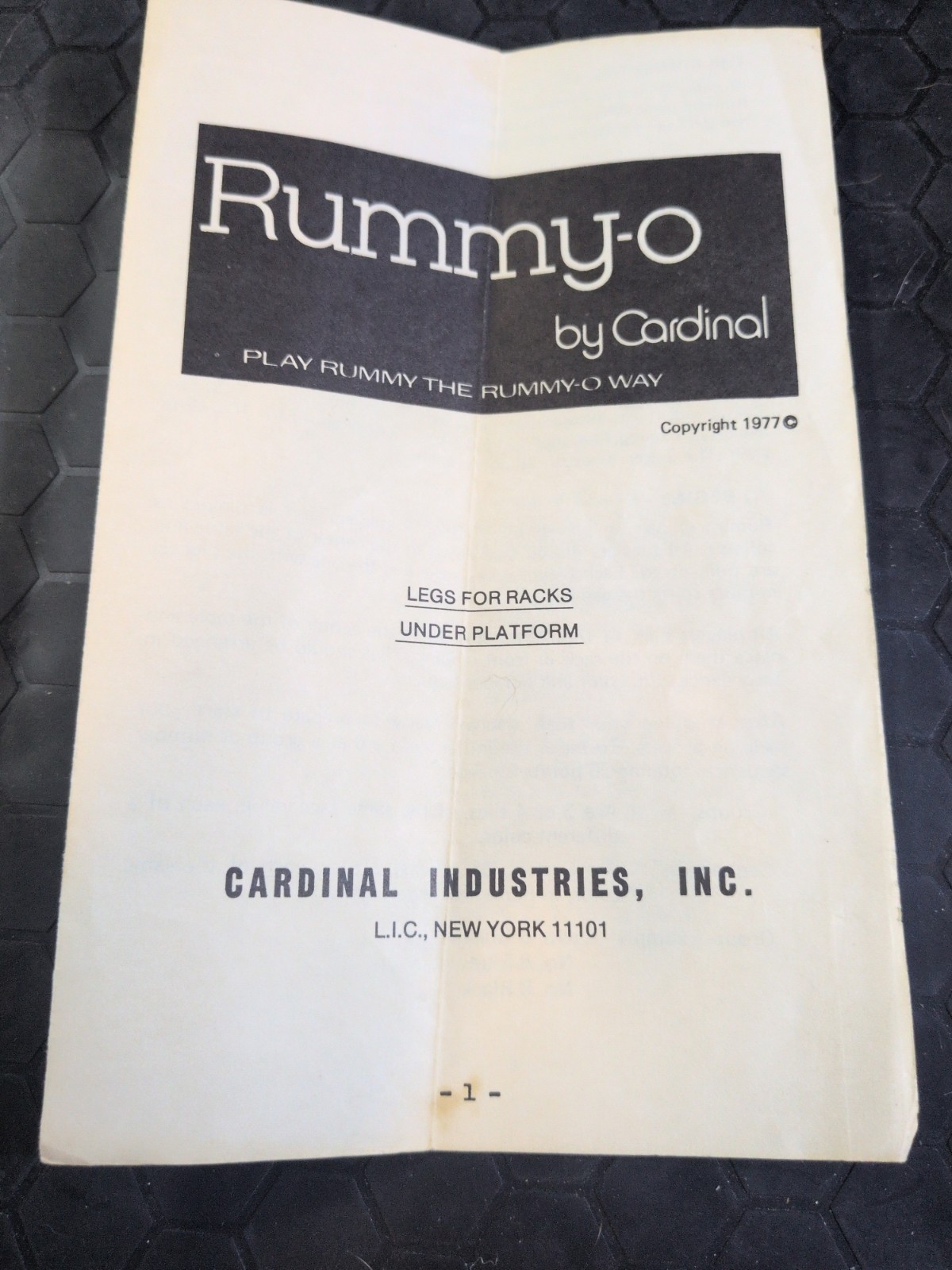Rummy-O II Vintage Tile Game by Cardinal – COMPLETE
