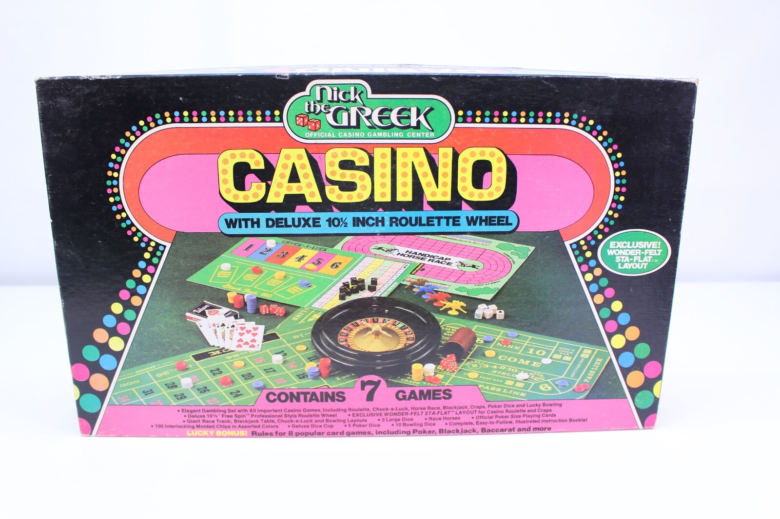 VTG 1978 Nick the Greek Casino 7 Games Horse Race, Roulette, Blackjack, Gambling