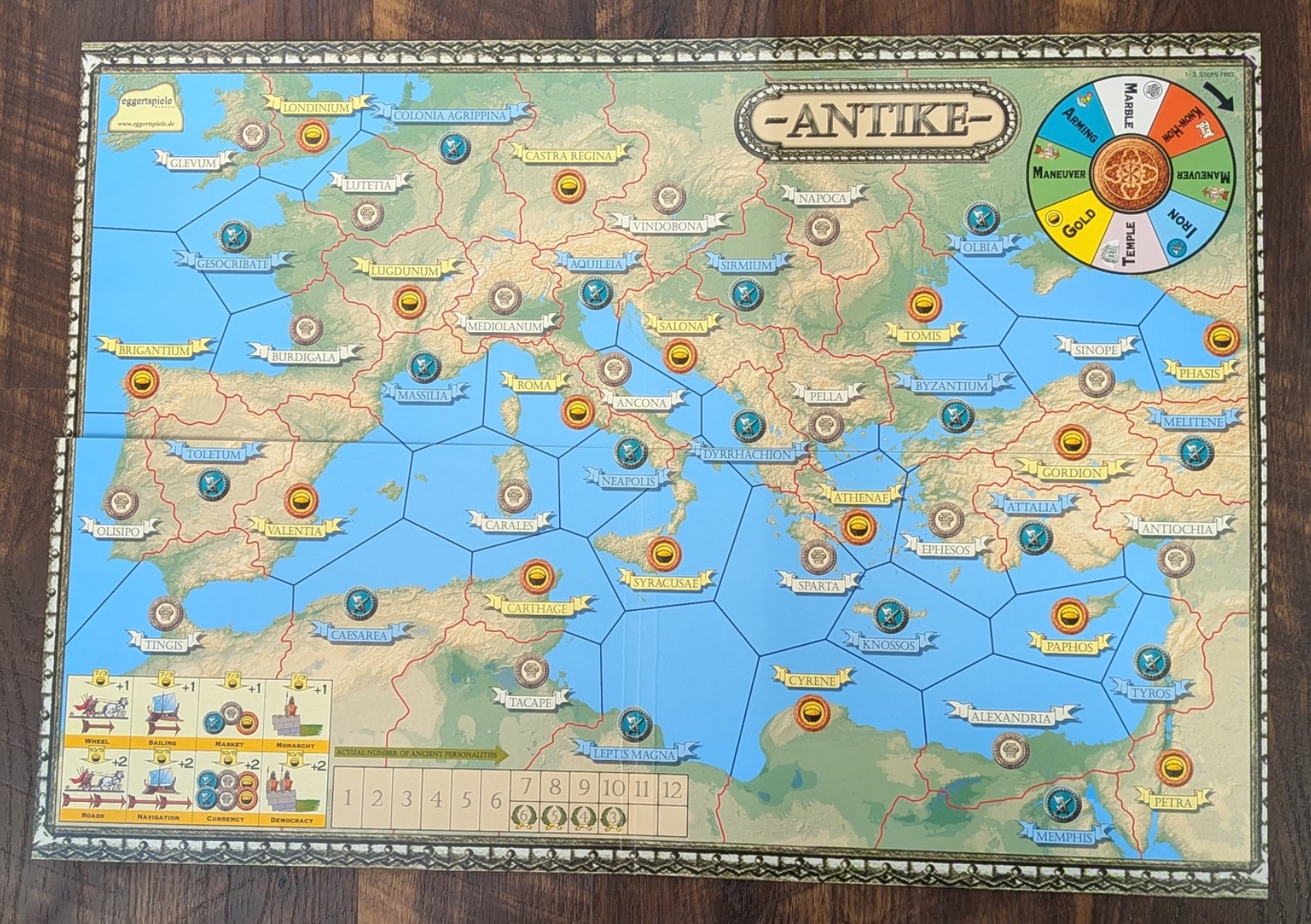 Antike Board Game Rio Grande Games Mac Gerdts Rondel Strategy 2005 Complete