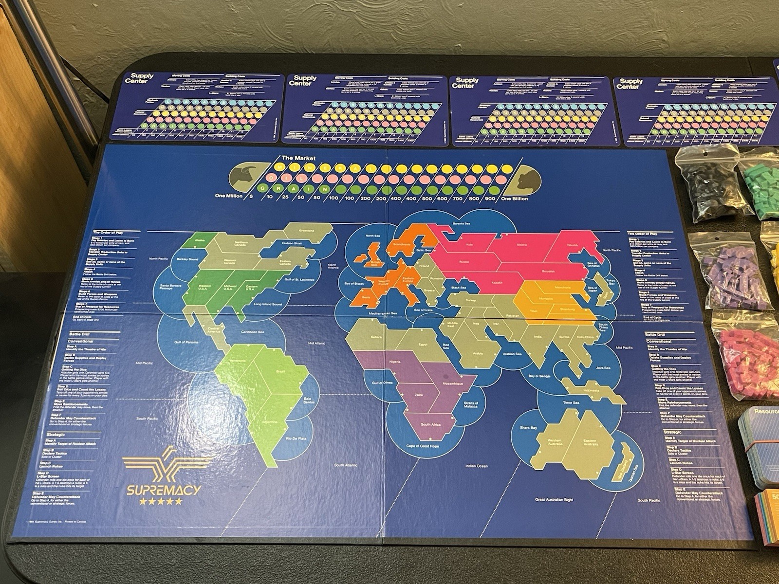 VTG 1986 Supremacy The Game of Superpowers War Strategy Battle COMPLETE FREE S/H