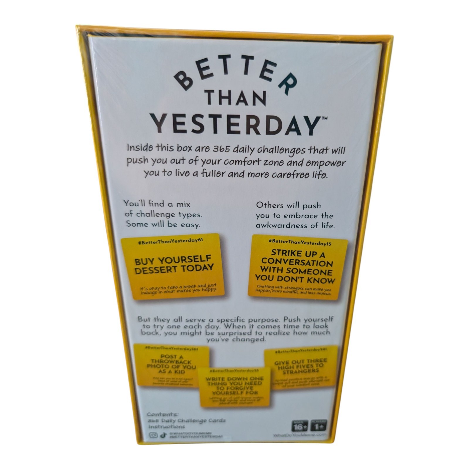 Better Than Yesterday 365 Daily Challenges Life Fullfilling Game Meme NEW Sealed
