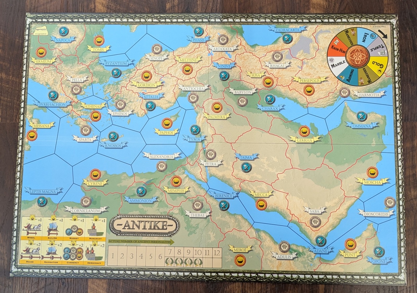 Antike Board Game Rio Grande Games Mac Gerdts Rondel Strategy 2005 Complete