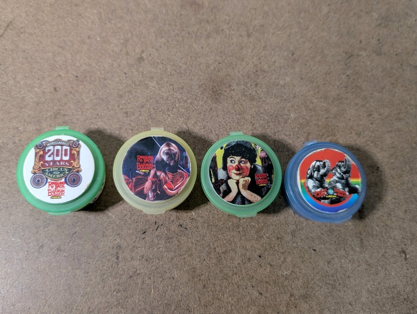 Lot 44 RINGLING BROS AND BARNUM & BAILEY POGS 39 Pogs 5 Slammers 4 Cases