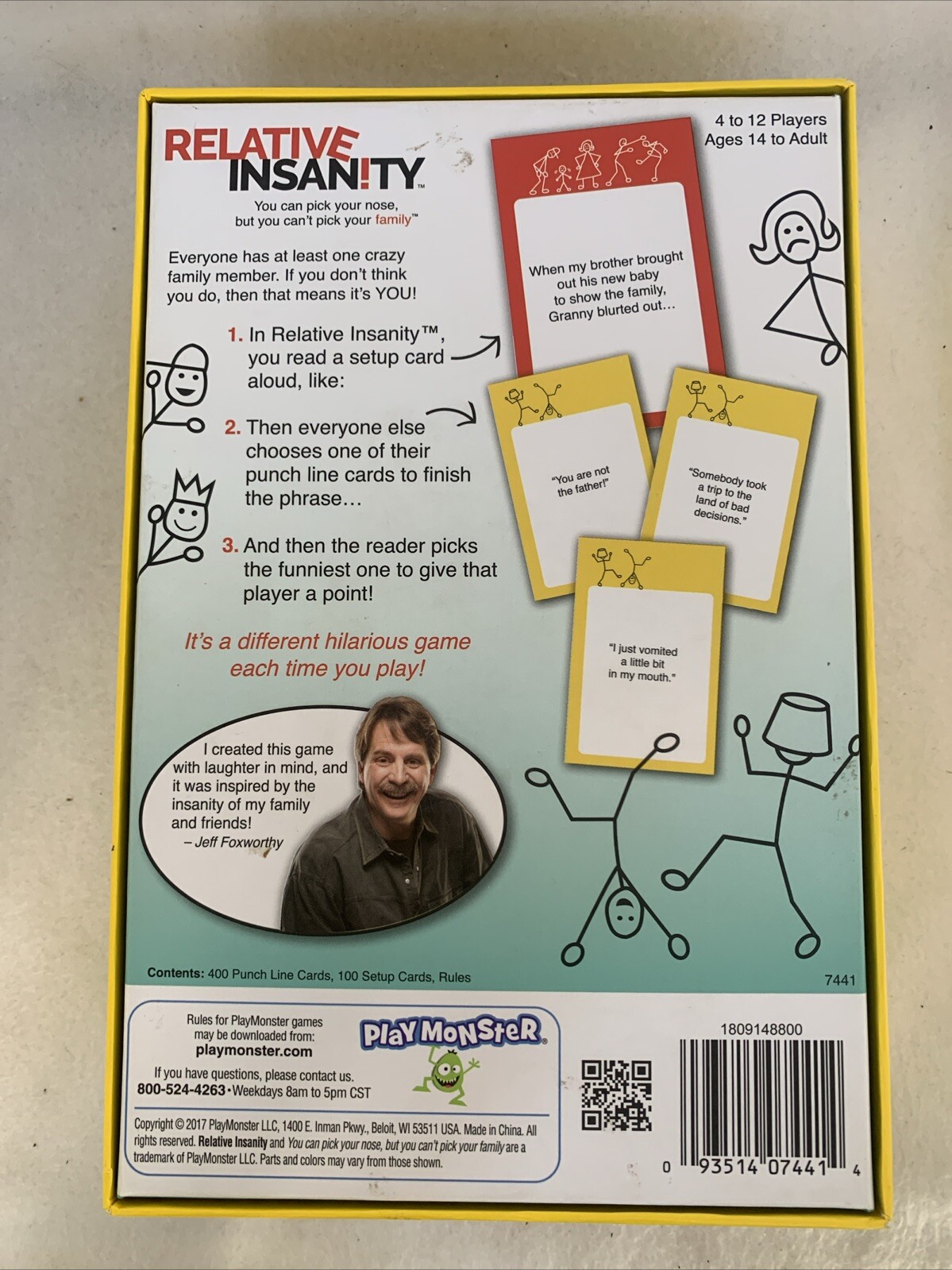 Relative Insanity Family Game by PlayMonster Created by Jeff Foxworthy