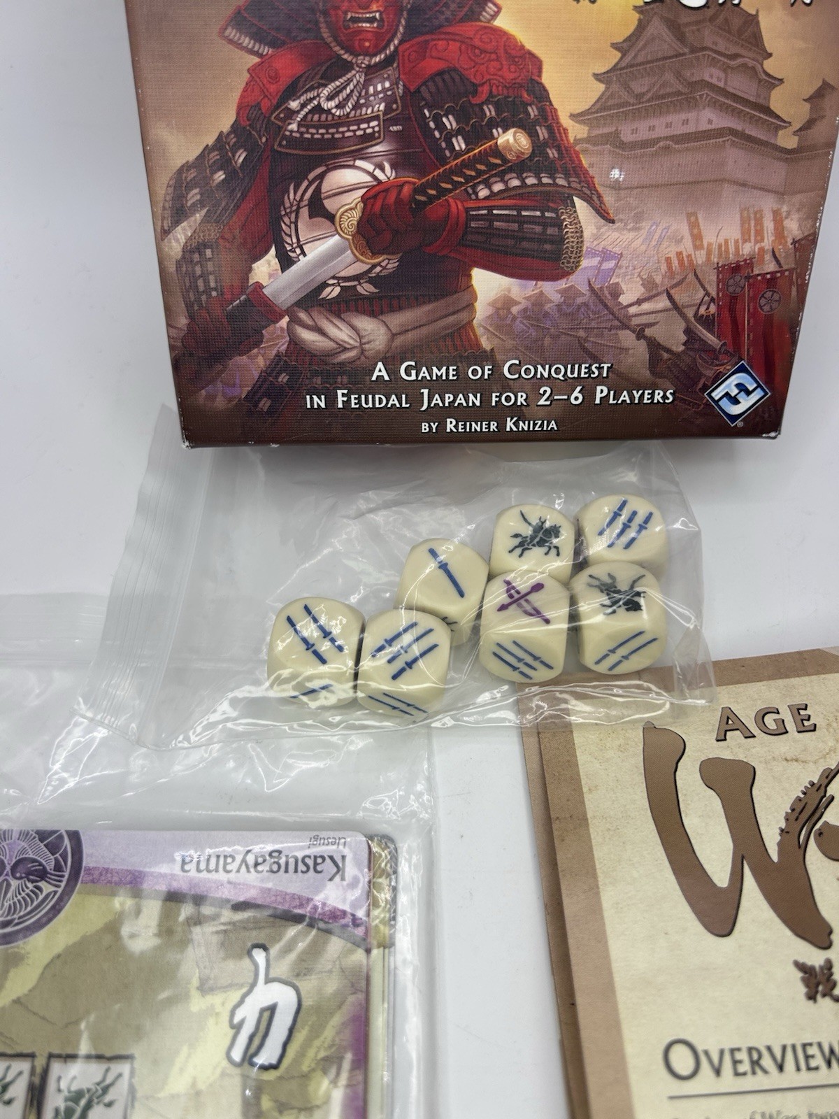 Fantasy Flight Games Age of War Board Game Reiner Knizia Feudal Japan Complete