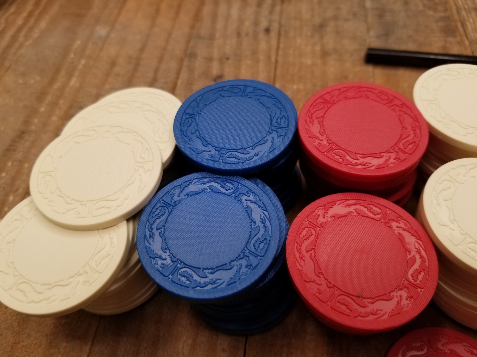 Vintage Duluth Trading Leather Sportsman Game Poker Chips Dice Playing Cards USA