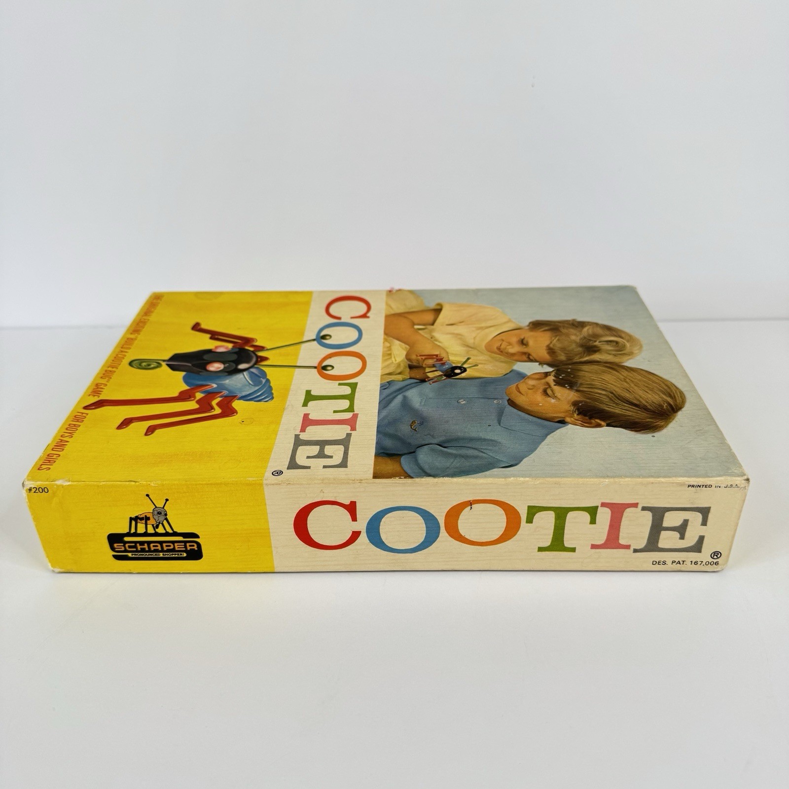 Vintage Cootie Game 1966 Schaper Manufacturing Complete, All Black Heads
