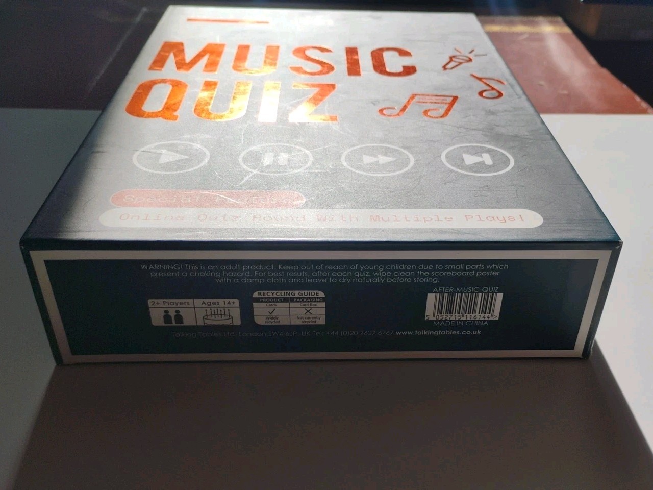 After Dinner Music Quiz Game: Two Players+, 14 and Up! With Trivia Cards