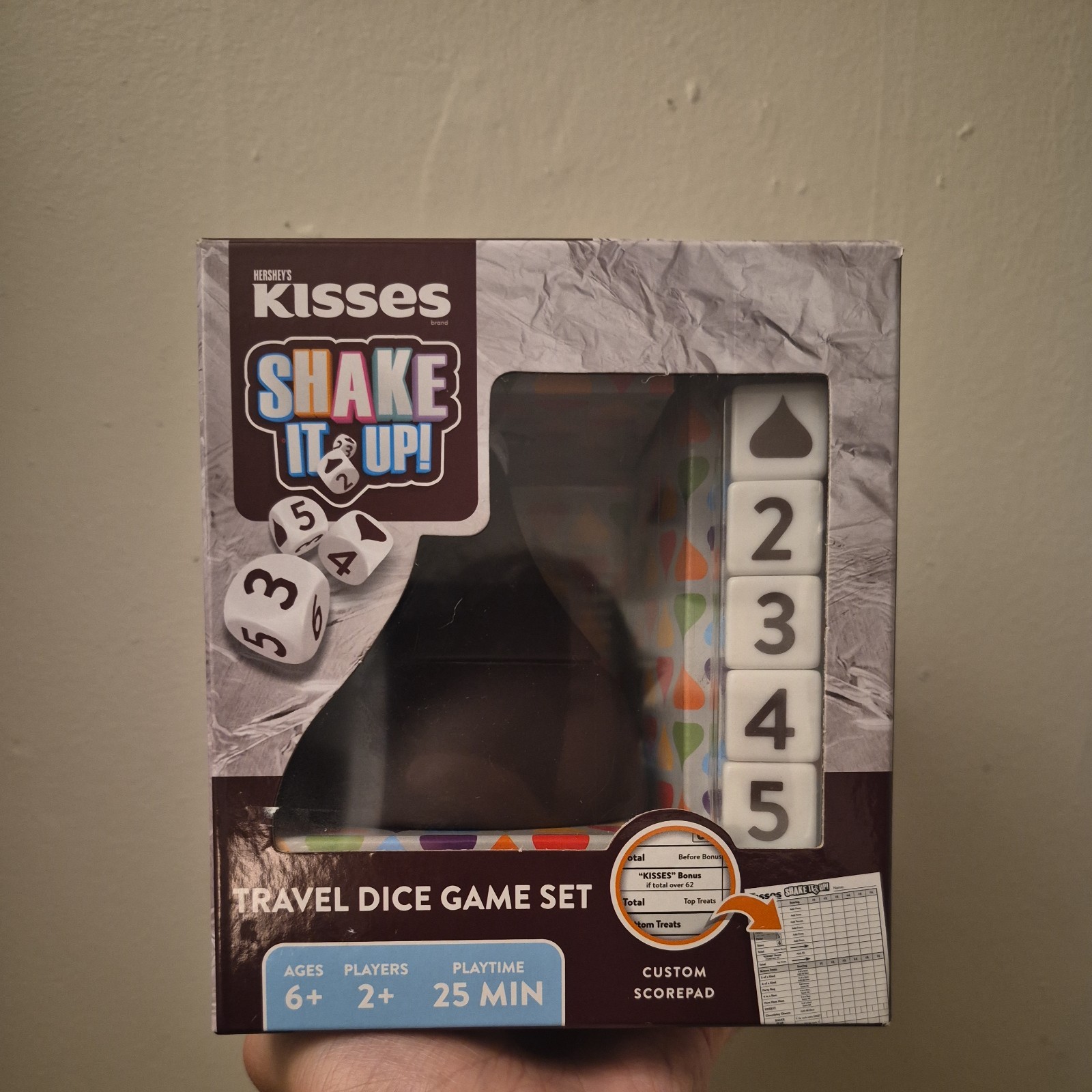 MasterPieces Hershey’s Kisses Officially Licensed Shake It Up! Dice Game New Box
