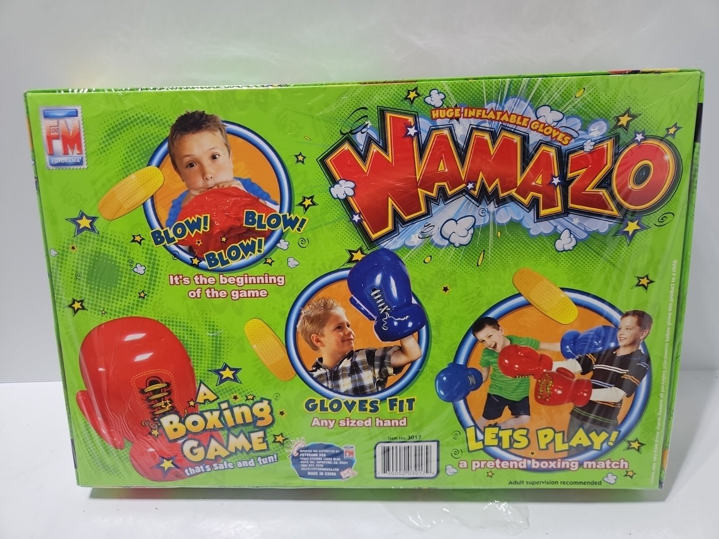 Fotorama Wamazo Skill and Action Boxing Game, 4 Inflatable Boxing Gloves