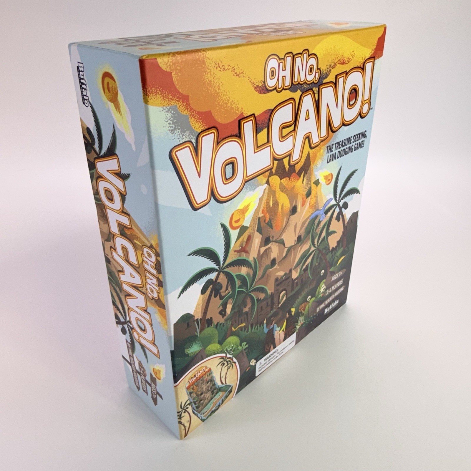 Buffalo Games Oh No Volcano Board Game Treasure Seeking – Complete
