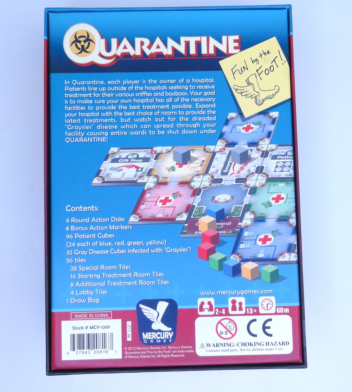 Quarantine Board Game Brand New Opened Box 2012 Mercury Games Mark Klassen