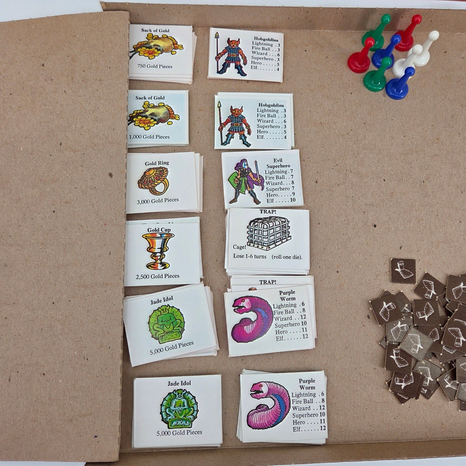 Dungeon! Vintage 1981 TSR Fantasy Boardgame Dungeons & Dragons Era Incomplete