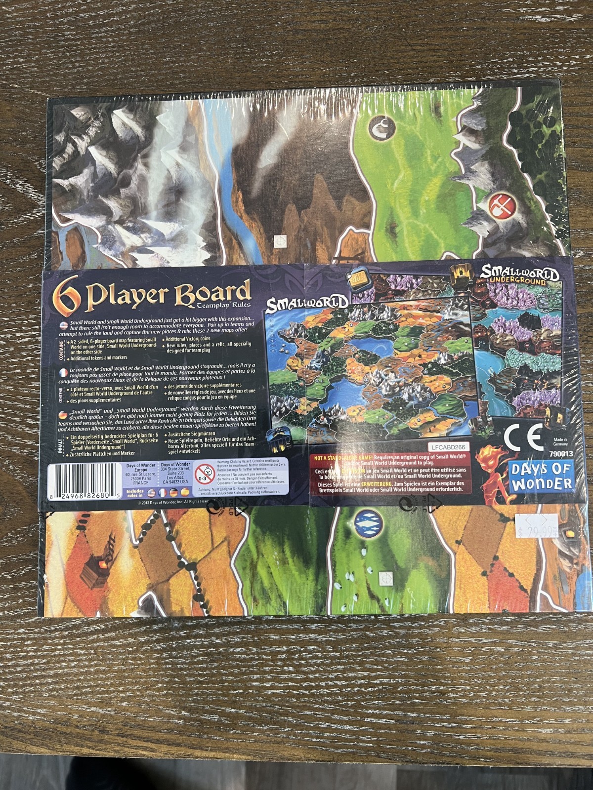 Small World 6 Player Board by Days of Wonder SEALED Expansion