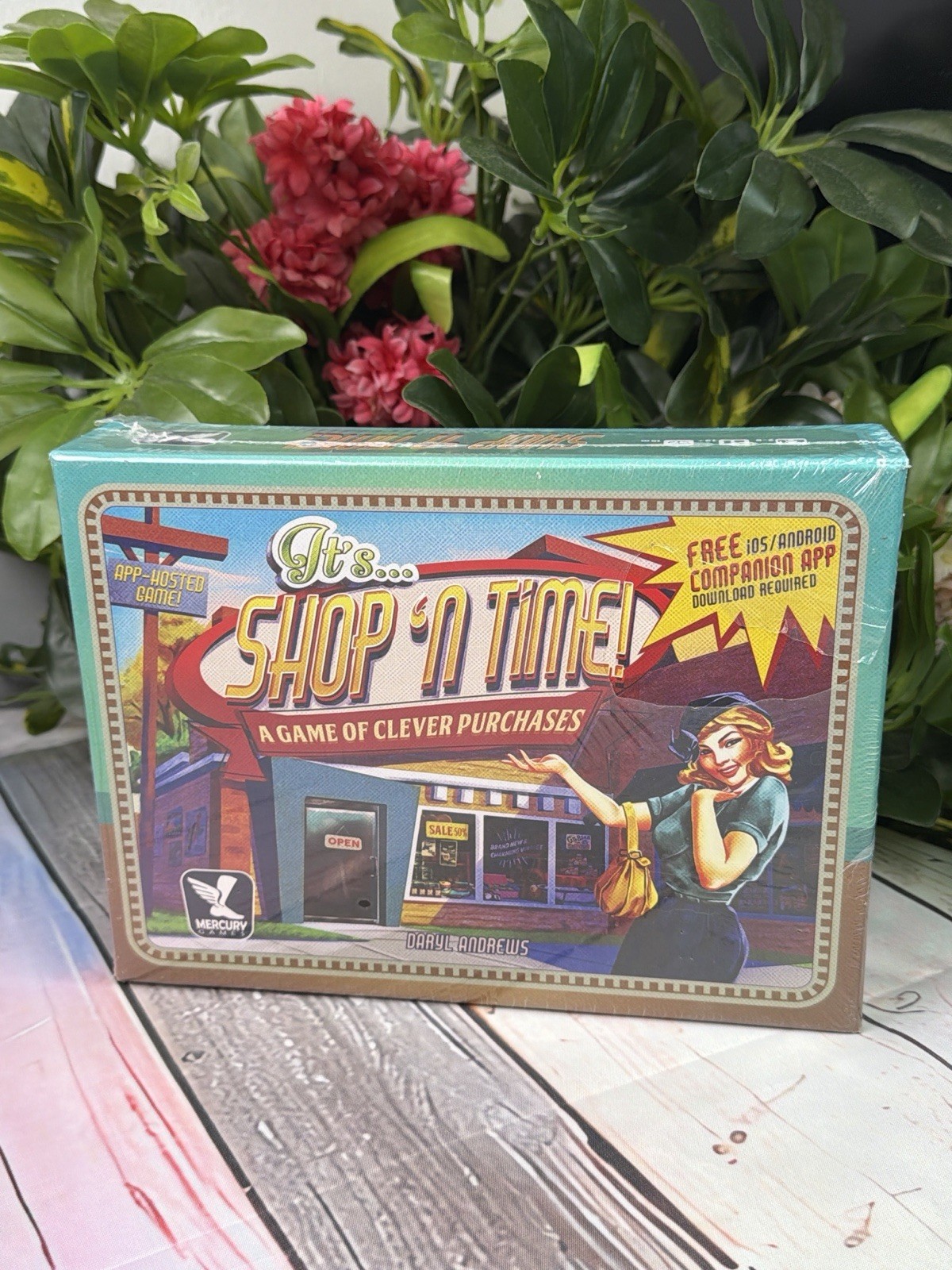 It’s Shop ’N Time! Board Game Mercury Games 2017 App-Assisted New Sealed