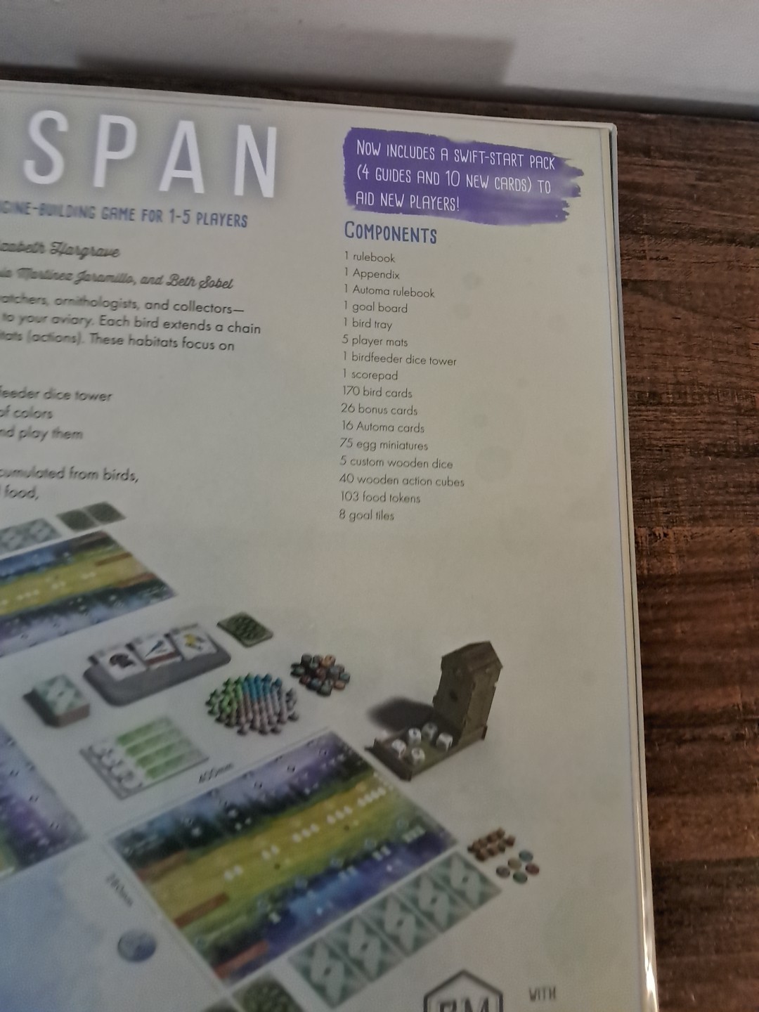 WINGSPAN Bird Base Game 2019 Stonemaier Games, STM910 Unopened Contents