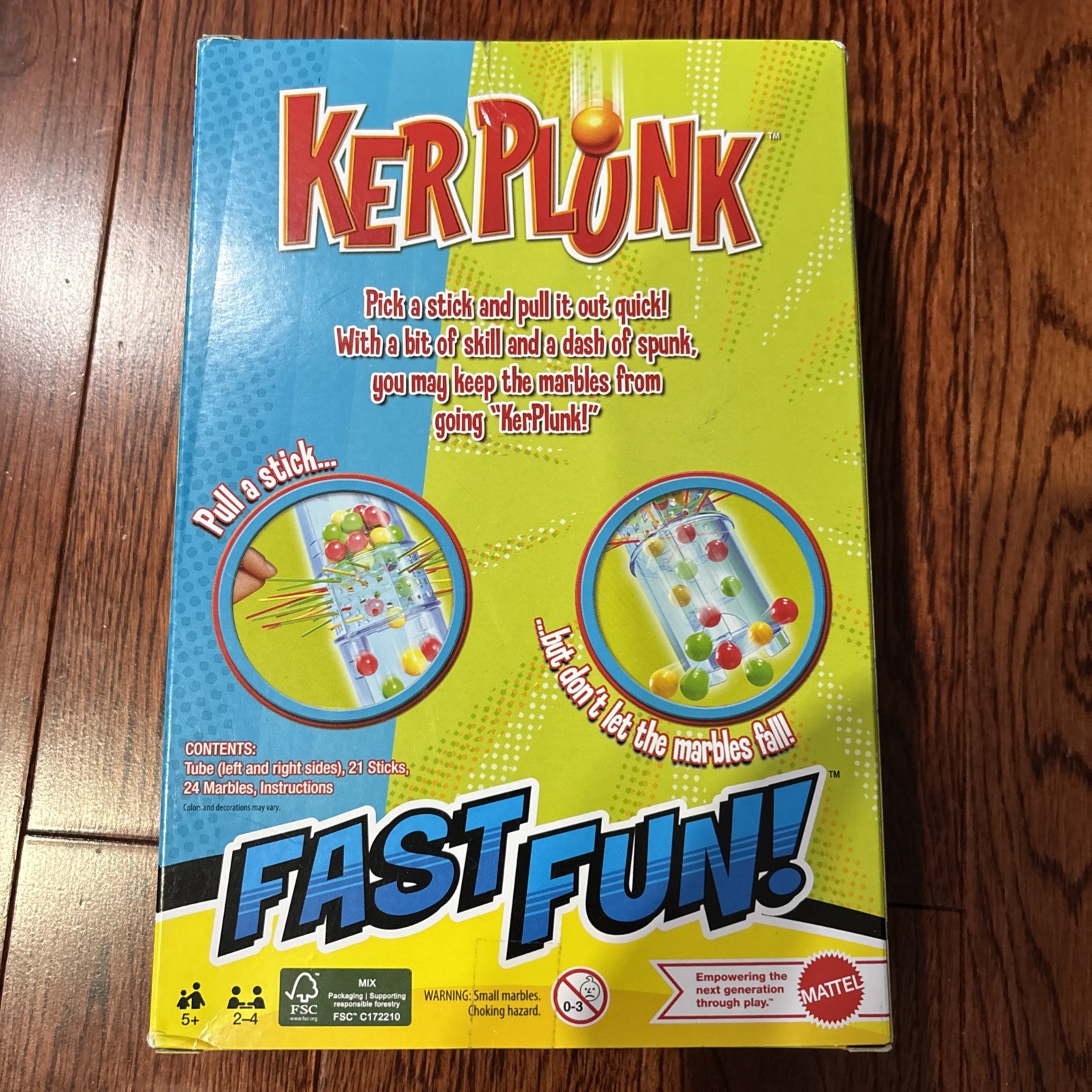 Mattel KerPlunk Kids Game, Easy-to-Learn Family Game for 2 to 4 Players NEW