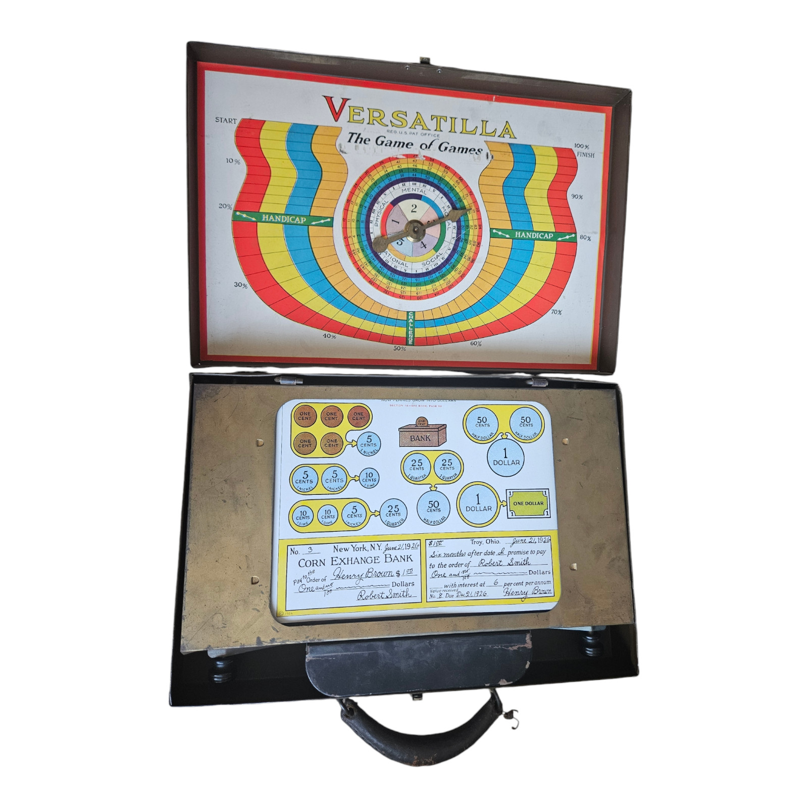 Vintage 1923/24 VERSATILLA – The Game of Games Orig. Suit Case Super Rare Find