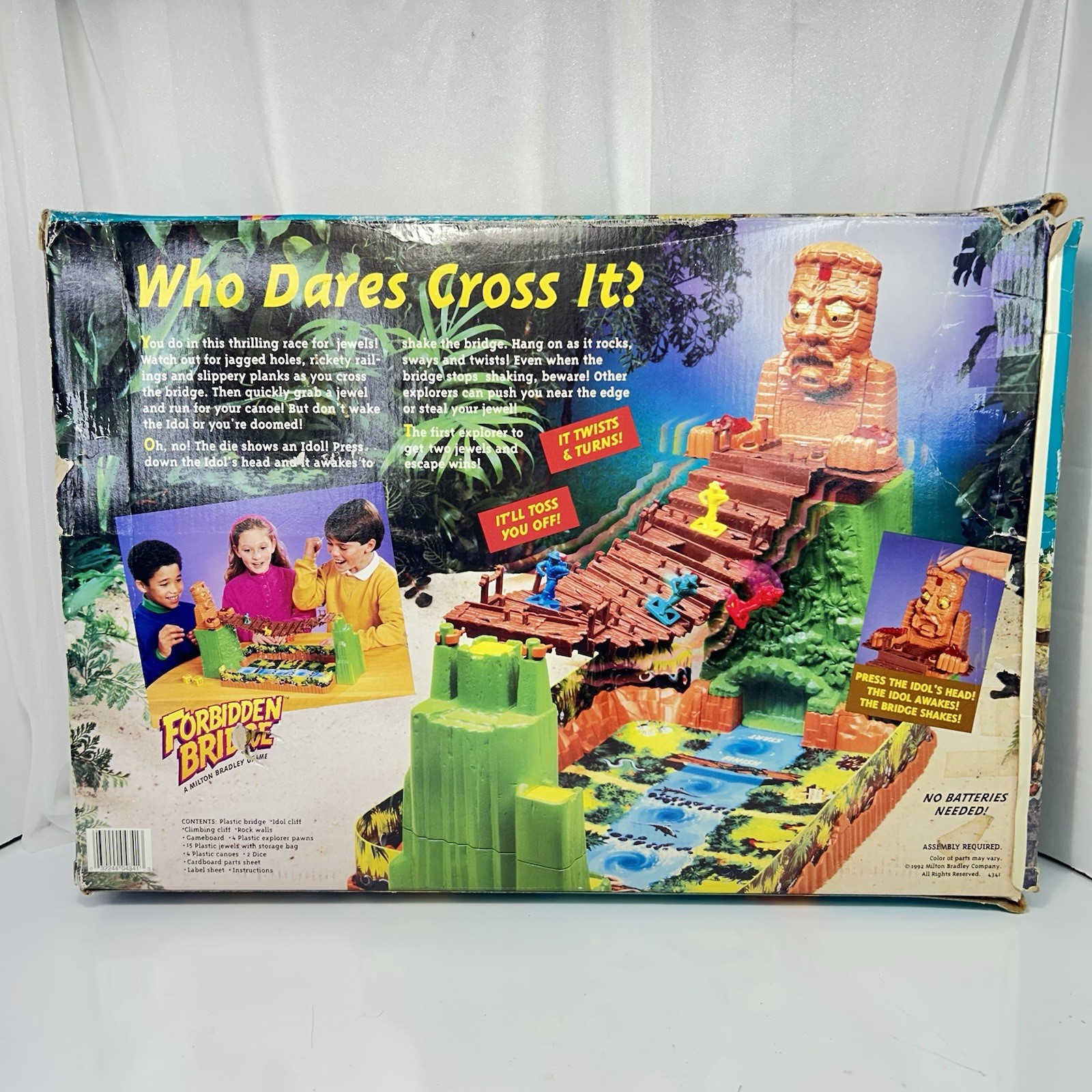 1992 Forbidden Bridge Board Game Milton Bradley Works *not Complete*
