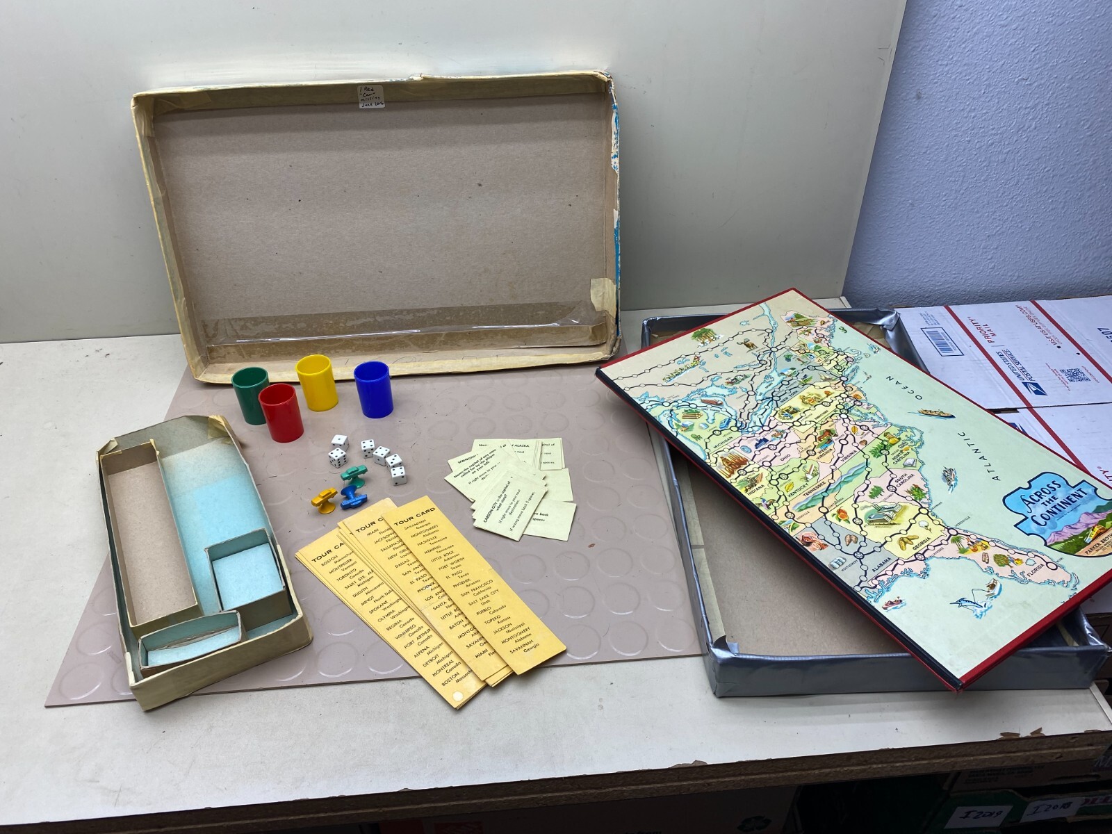Vintage Parker Brothers The United States Game Across the Continent Game