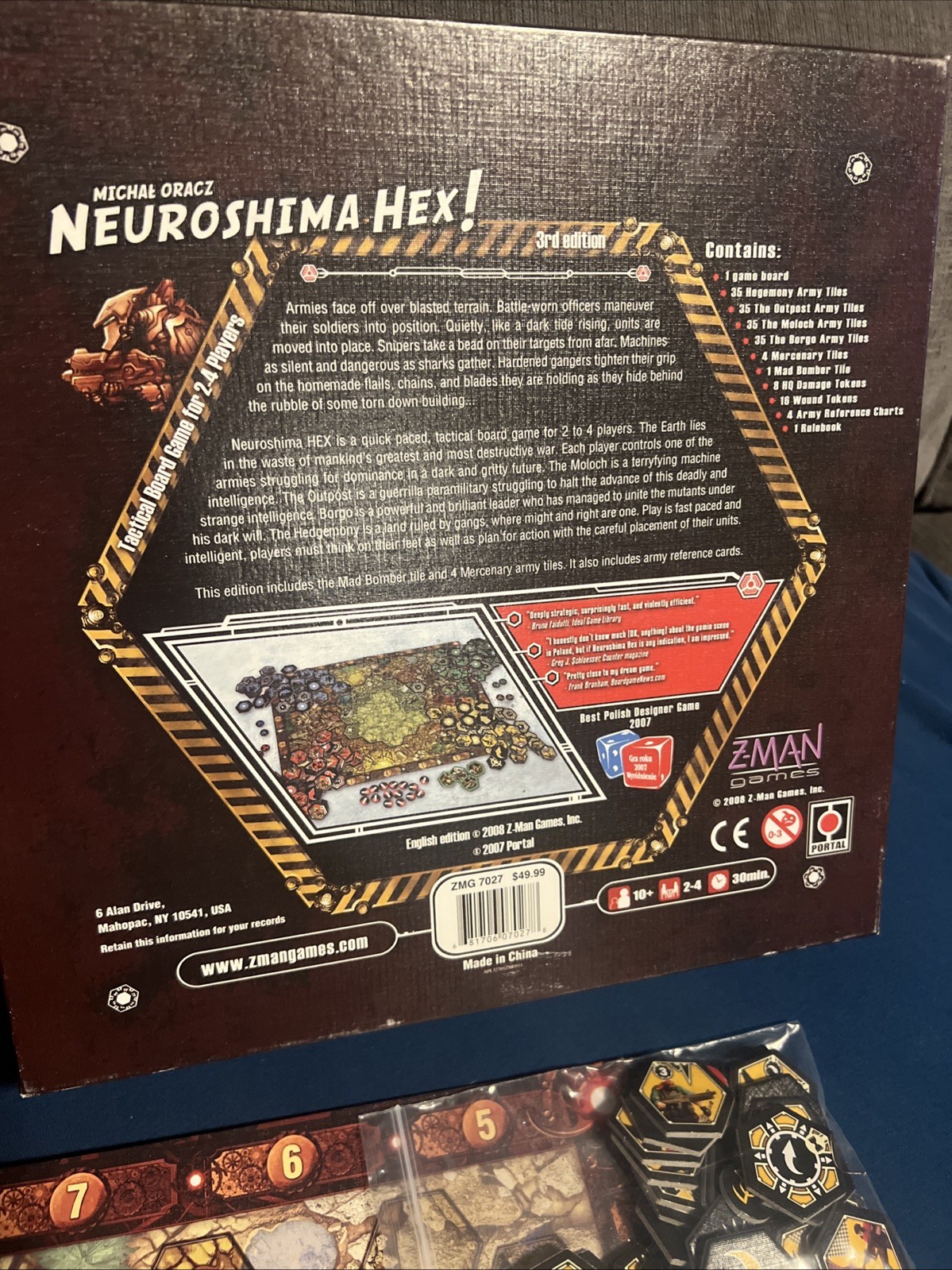 Z-Man Games | Neuroshima Hex! | Tactical Board Game For 2-4 Players | Complete