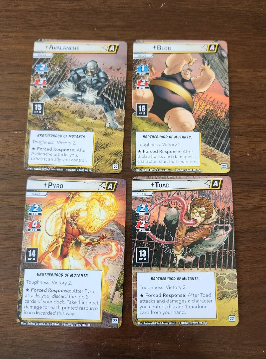 Marvel Champions Mutant Genesis X-Men Villain Promo Cards