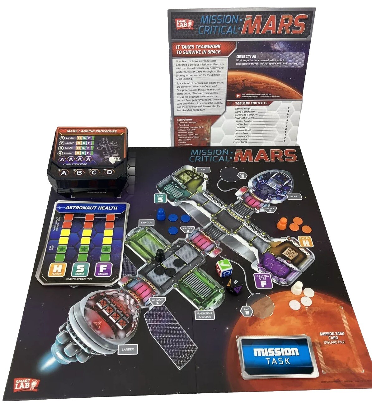 Mission Critical: Mars Cooperative Space Adventure BoardGame Talking Computer
