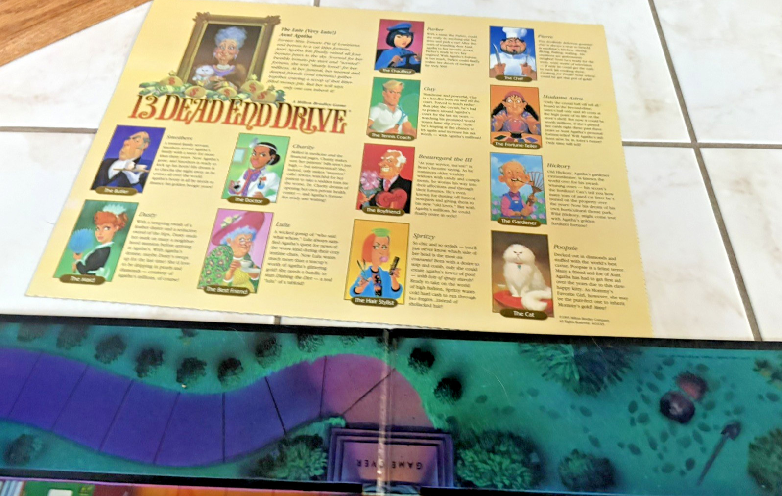 13 Dead End Drive Board Game Milton Bradley -Family Game Night Kids & Adults