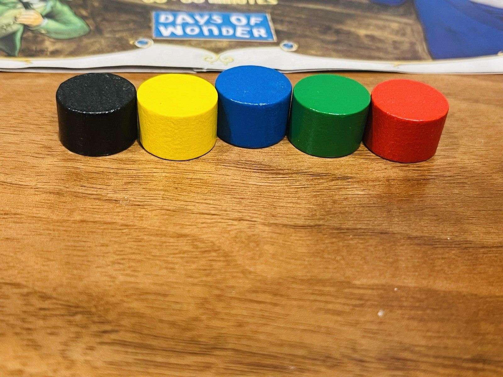 Ticket to Ride Replacement Wood Scoring Marker Pieces Set of 5 Mint 2009