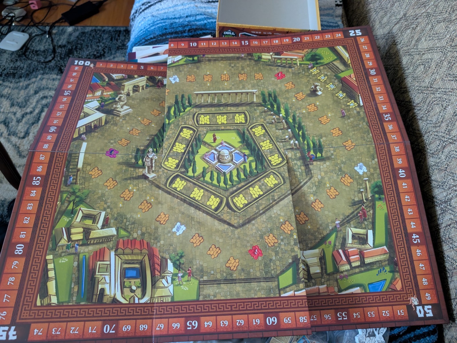 TMG Colosseum Kickstarter Emperor’s Edition Board Game With Metal Coins Unplayed