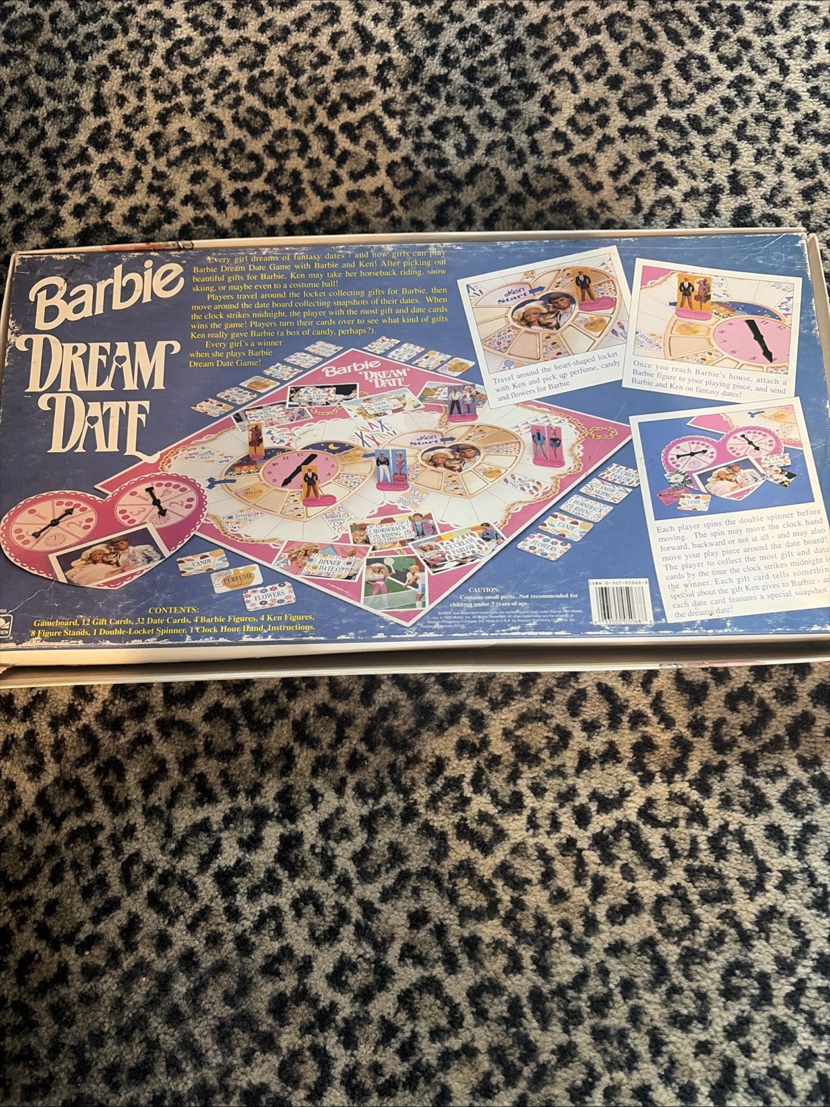 Barbie Dream Date Board Game 50688 Golden 1992 READ- Not Complete – For Parts