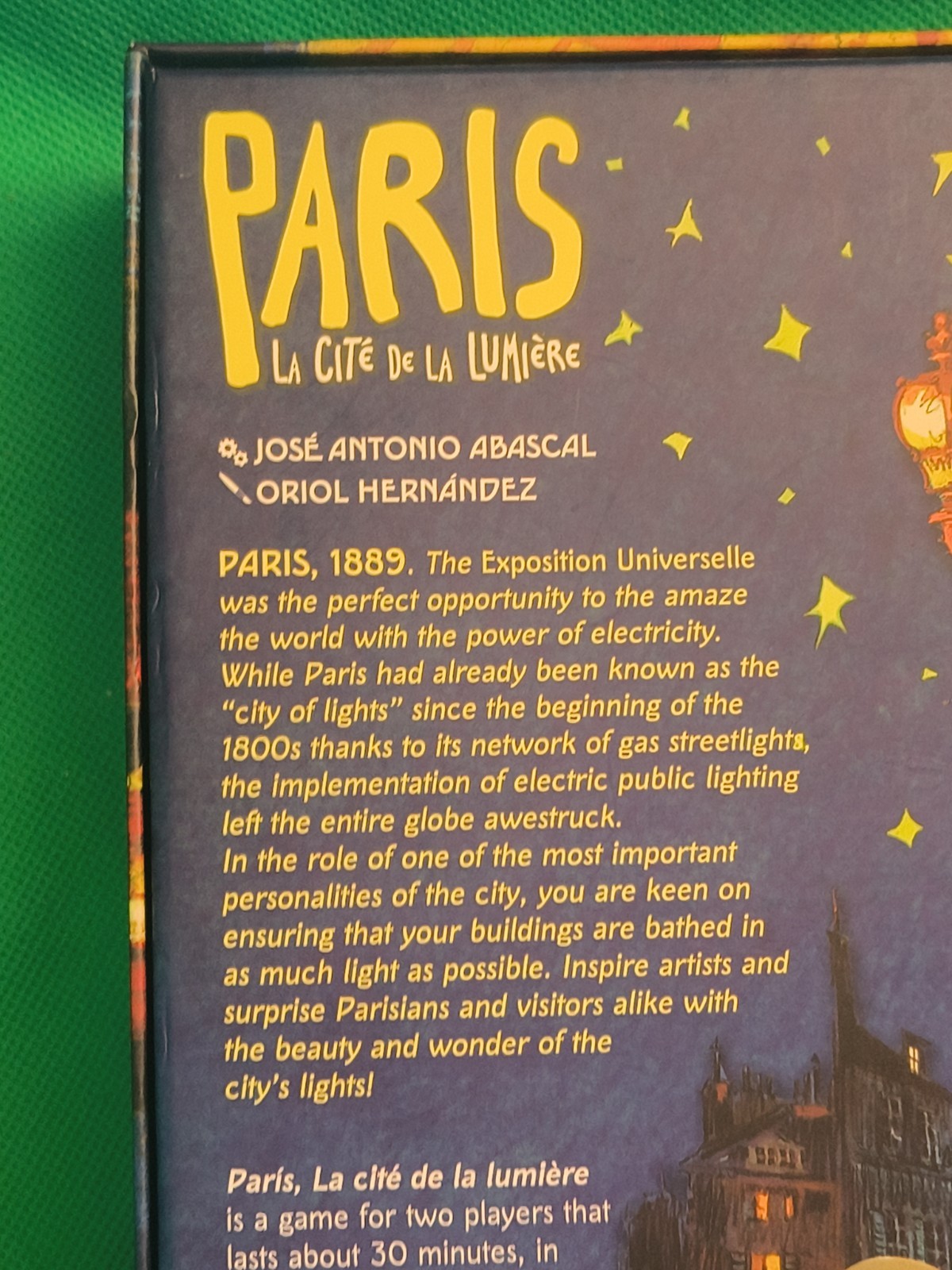 Paris La Cite de la Lumiere Game by Devir Americas 2 Player City of Lights