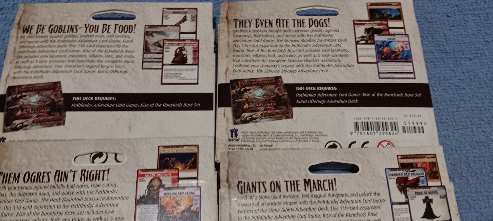 Pathfinder Bundle of All 6 Adventure Card Game Rise of The Runelords