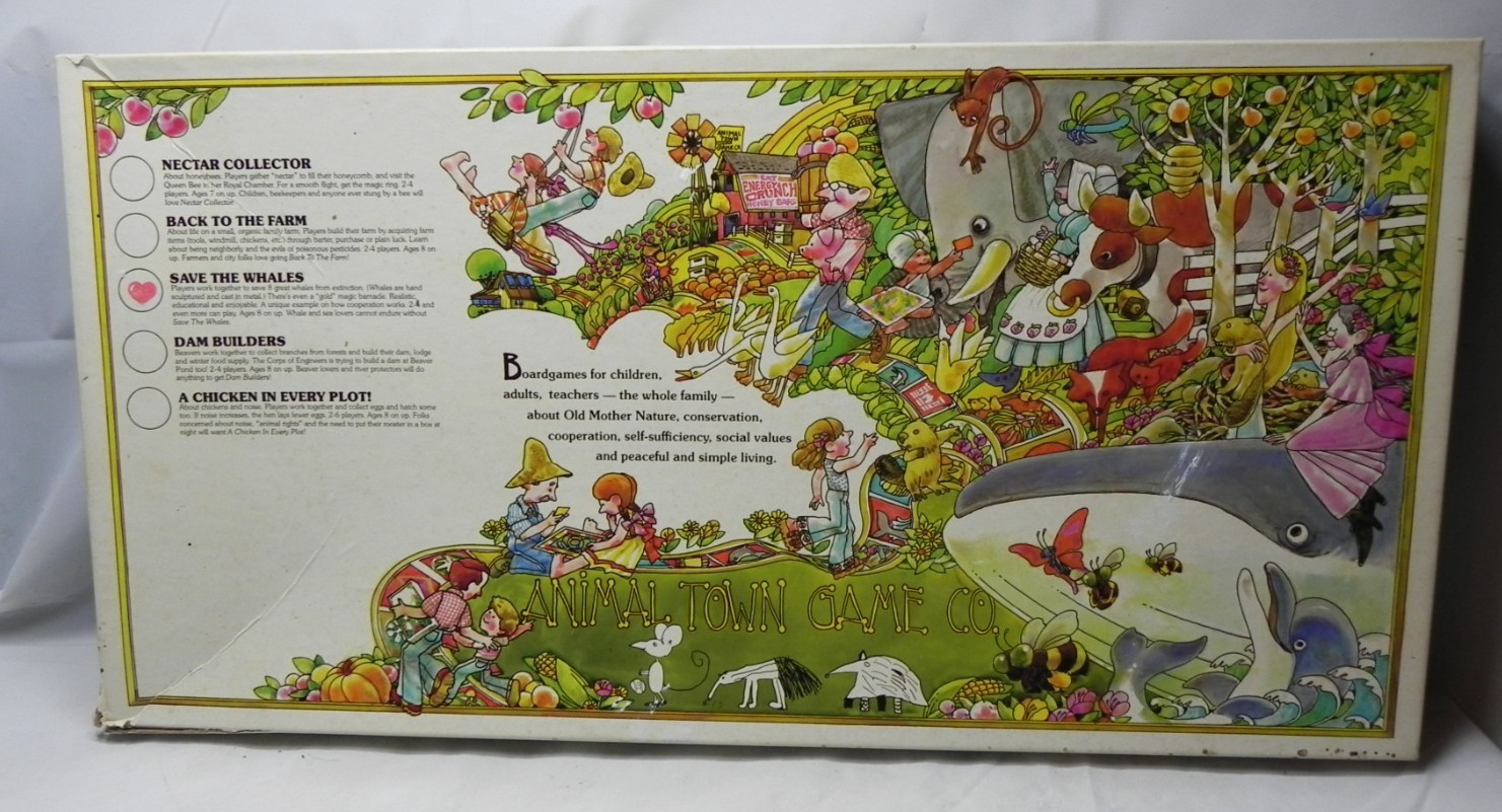 Animal Town: Save the Whales Board Game 1978 Hearth Song Inc. Vintage COMPLETE