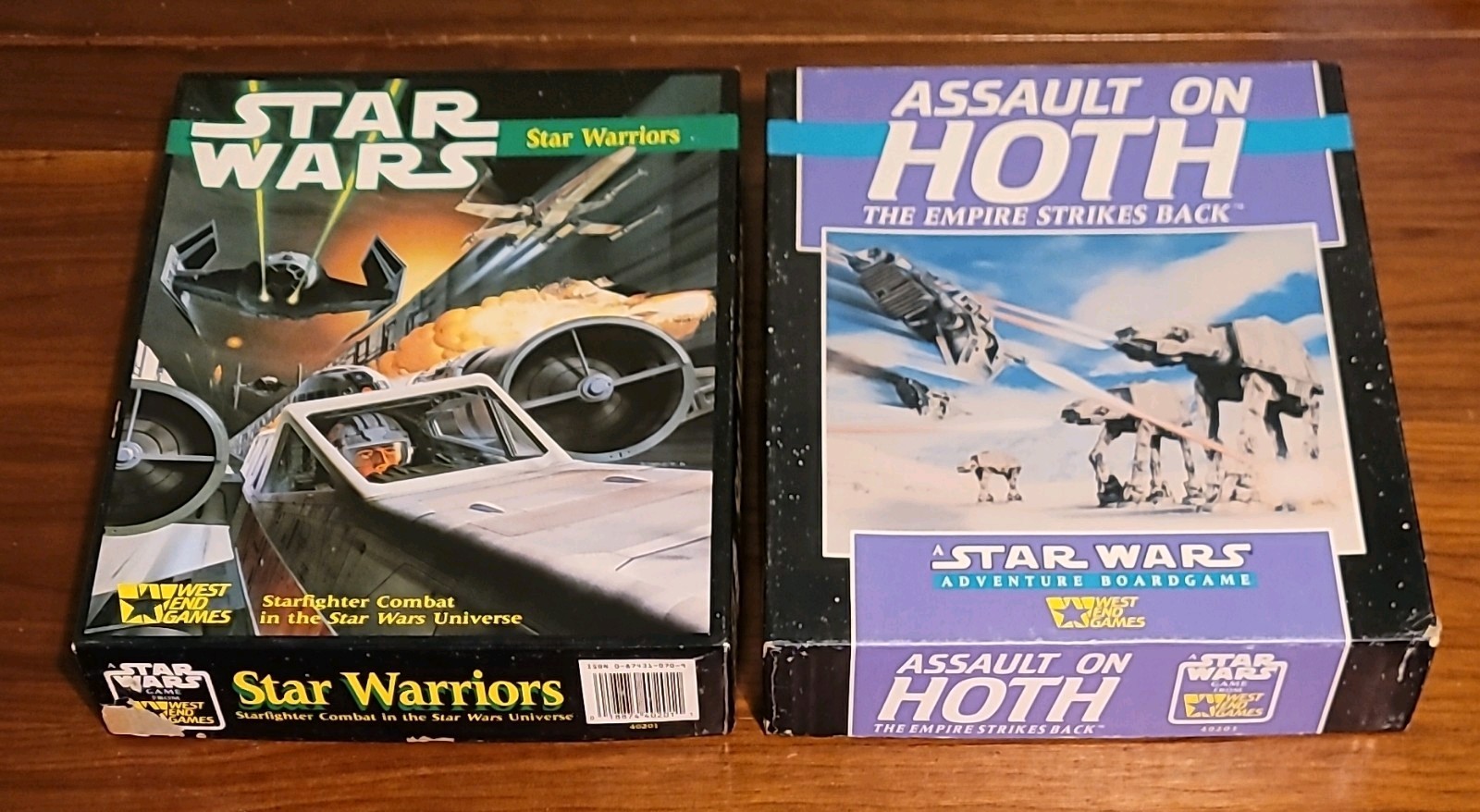 West End Games Star Wars Star Warriors & Assault on Hoth RARELY PLAYED
