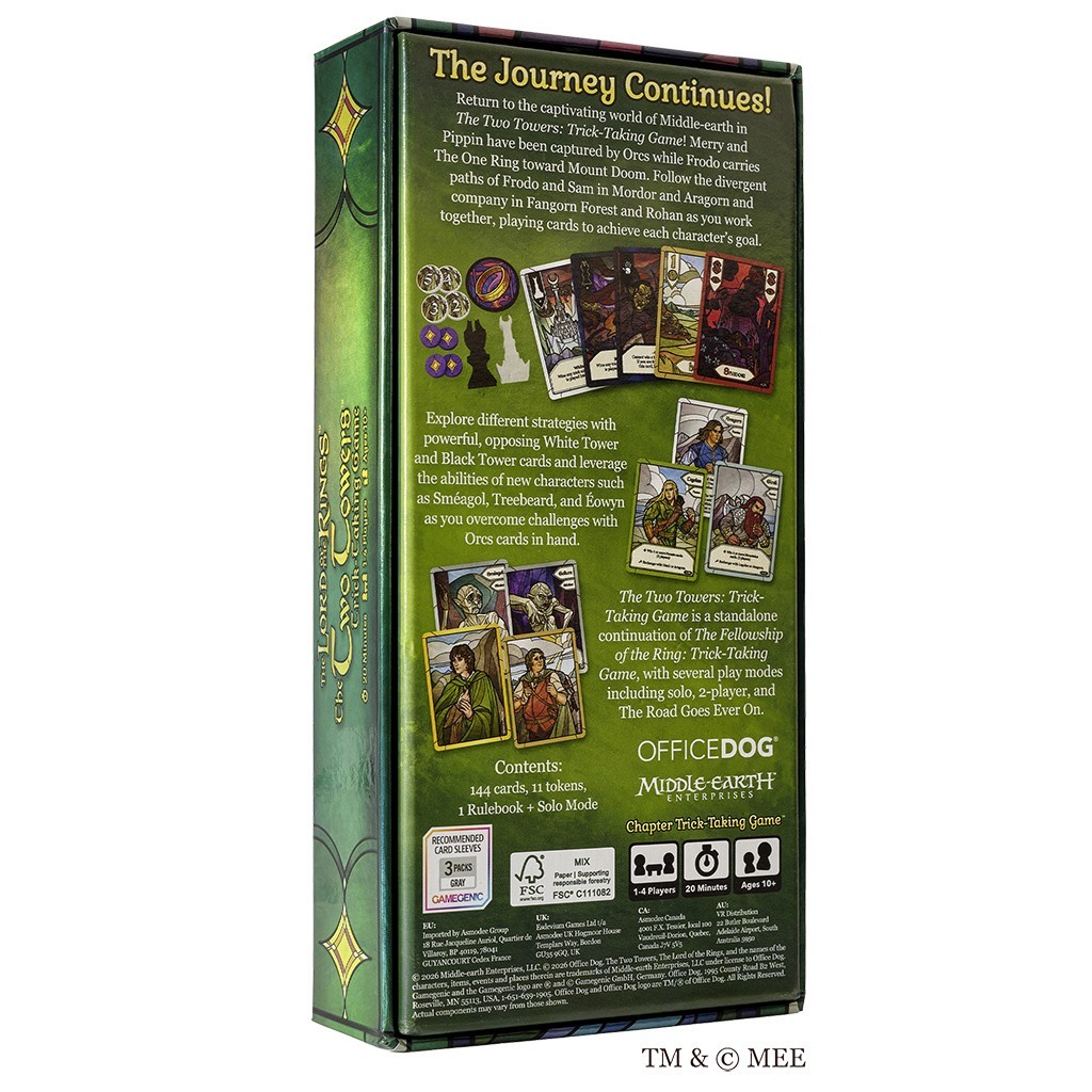 Lord Of The Rings The Two Towers Trick-Taking Card Game Office Dog Games Solo