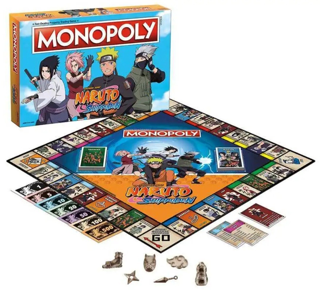 Naruto Shippuden MONOPOLY® Age 8+ 2-6 Players 60+ minutes New 2021