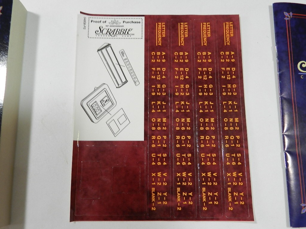 Scrabble 50th Anniversary Collectors Edition Crossword Board Game New