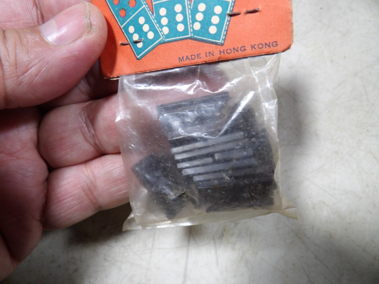 Vintage 1950s60s Dime Store Novelty Miniature Mini Dominoes Game Set NOS