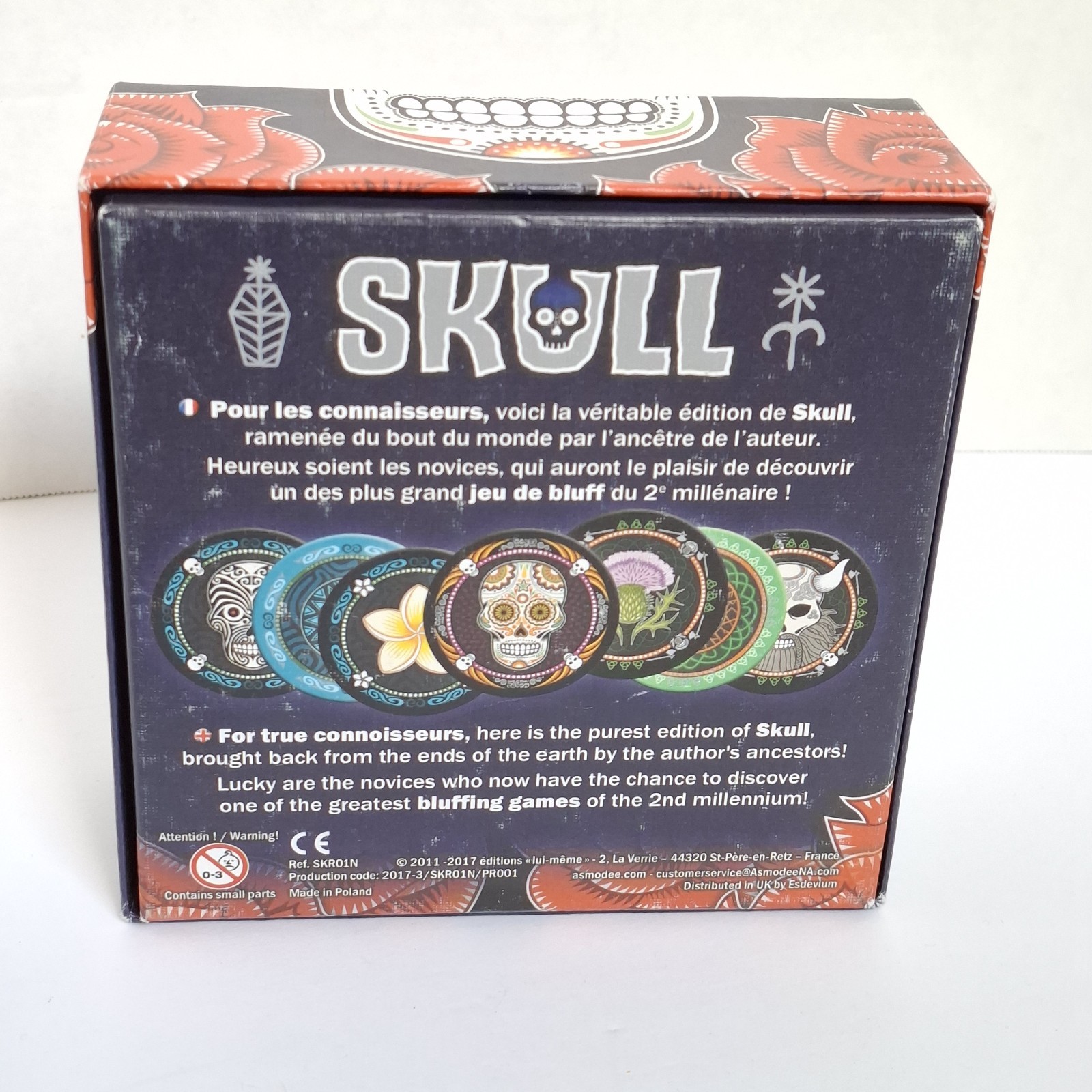 Skull Card Strategy Game Complete 3-6 Players 14+ Party Game Family