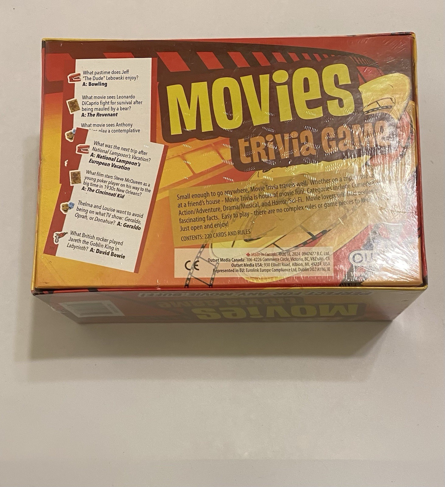Movies Trivia Game by Outset New Sealed