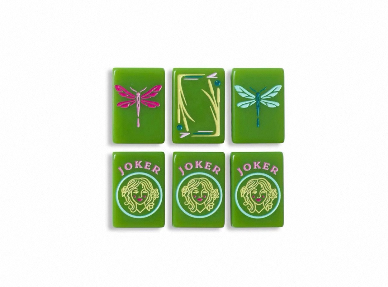 American Mahjong Game Set, 160 tiles Green Mah Jong Tiles+ Free storage bag