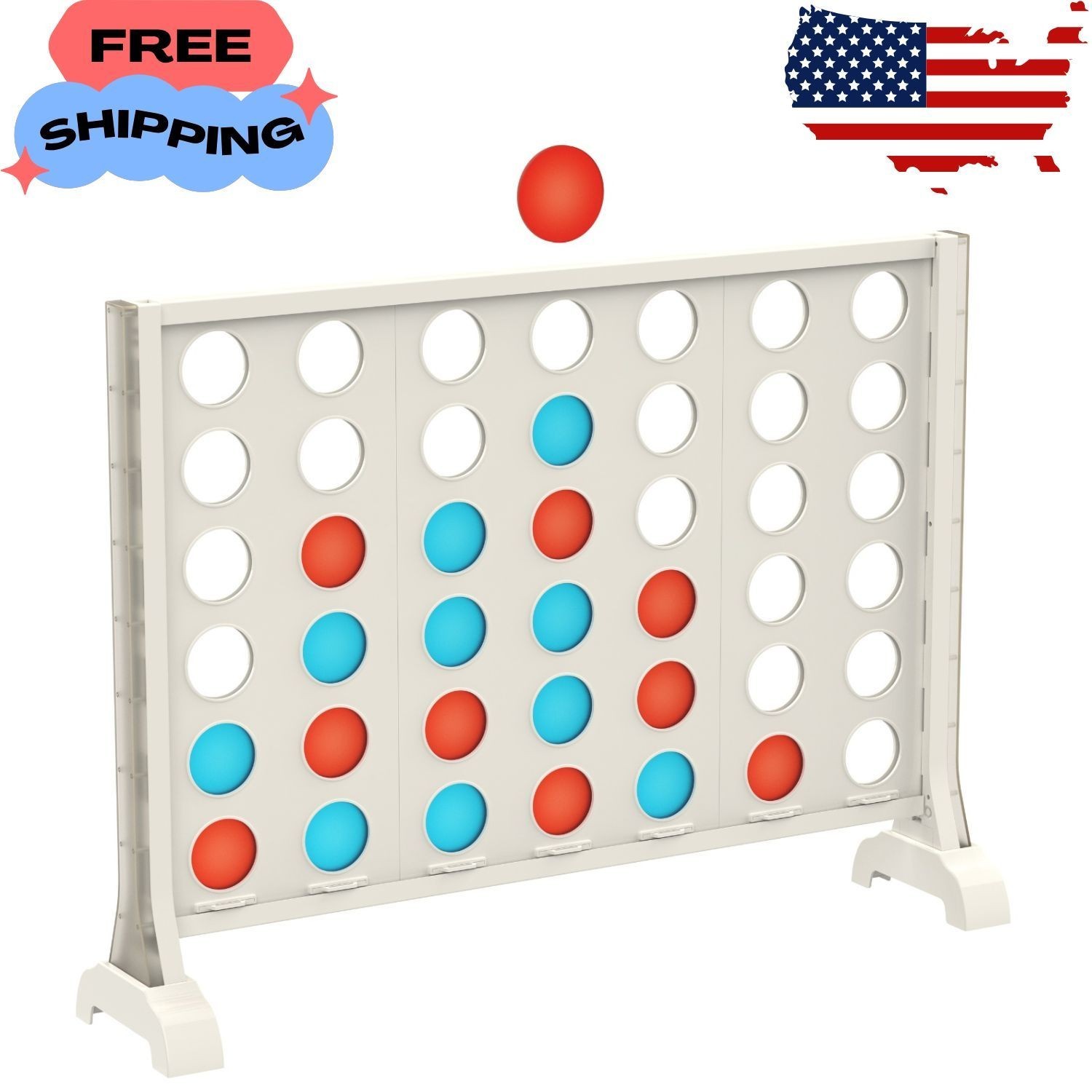 LED Jumbo 4-in-a-Row, Indoor and Outdoor Table Game