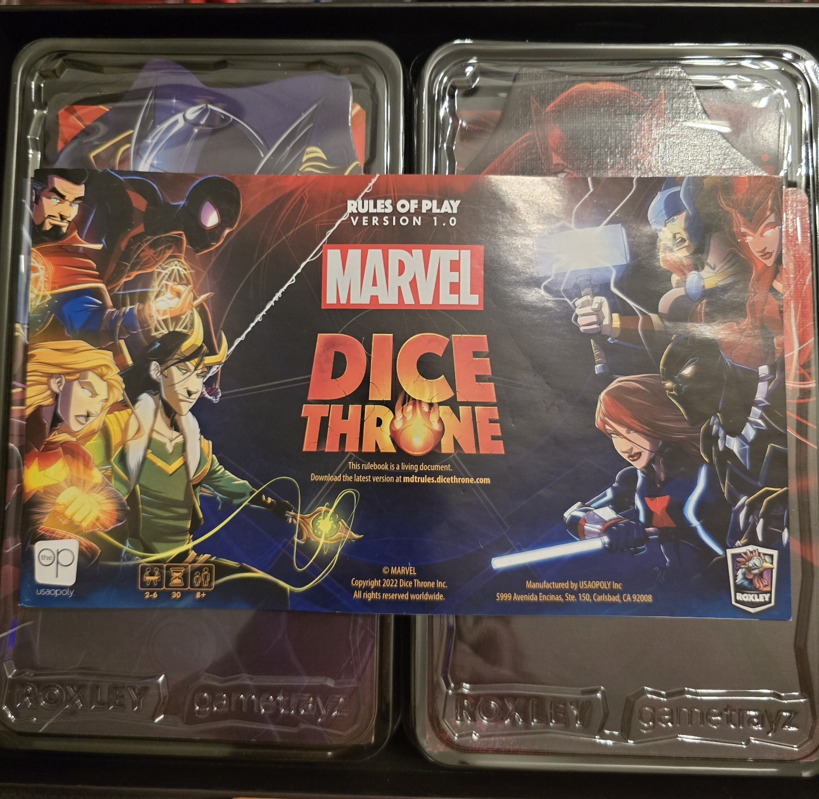 Roxley Marvel Dice Throne Board Game Thor Loki Scarlet Witch Spider-Man Openbox