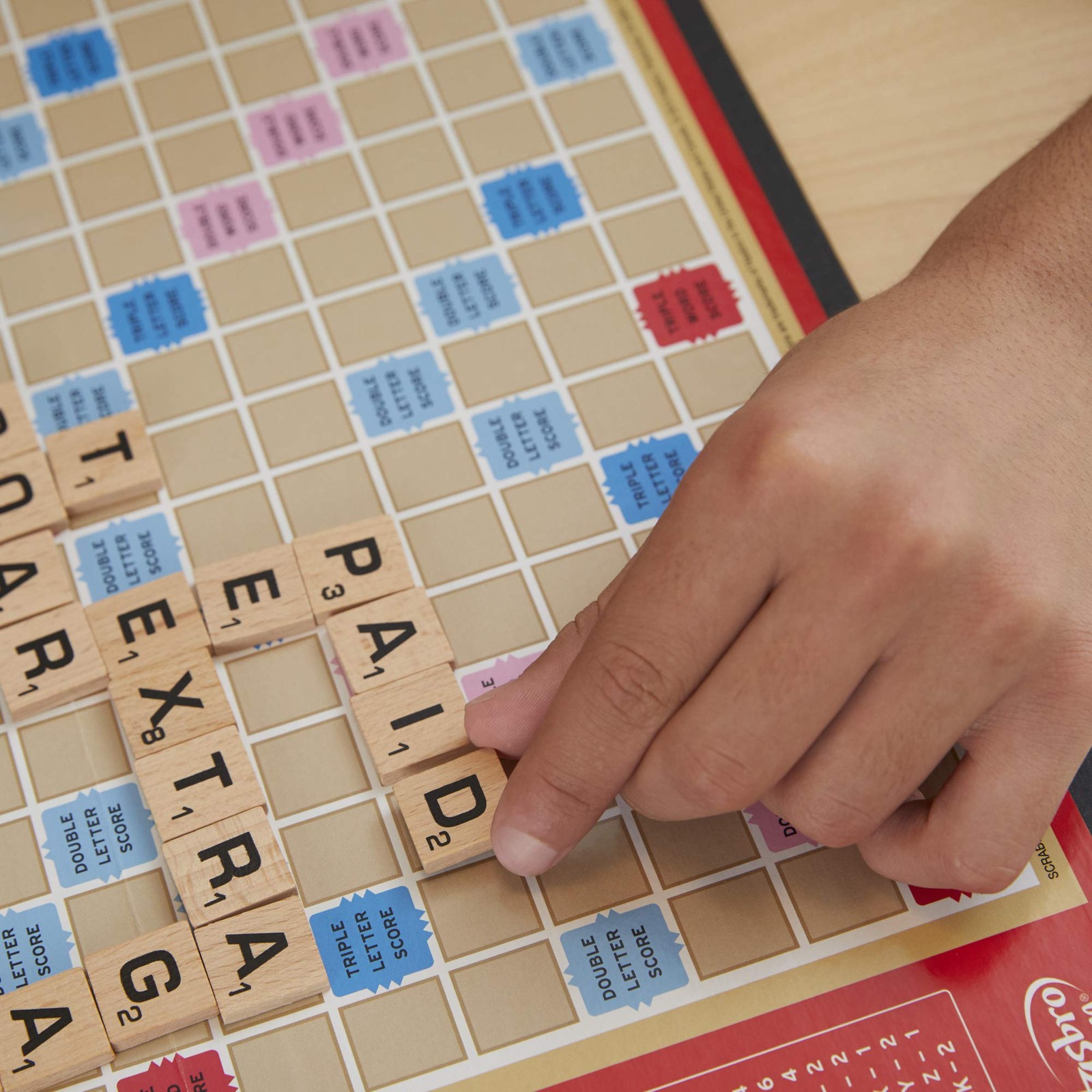 Classic Scrabble Game Multicolor Tabletop Word Gameplay for Family Fun