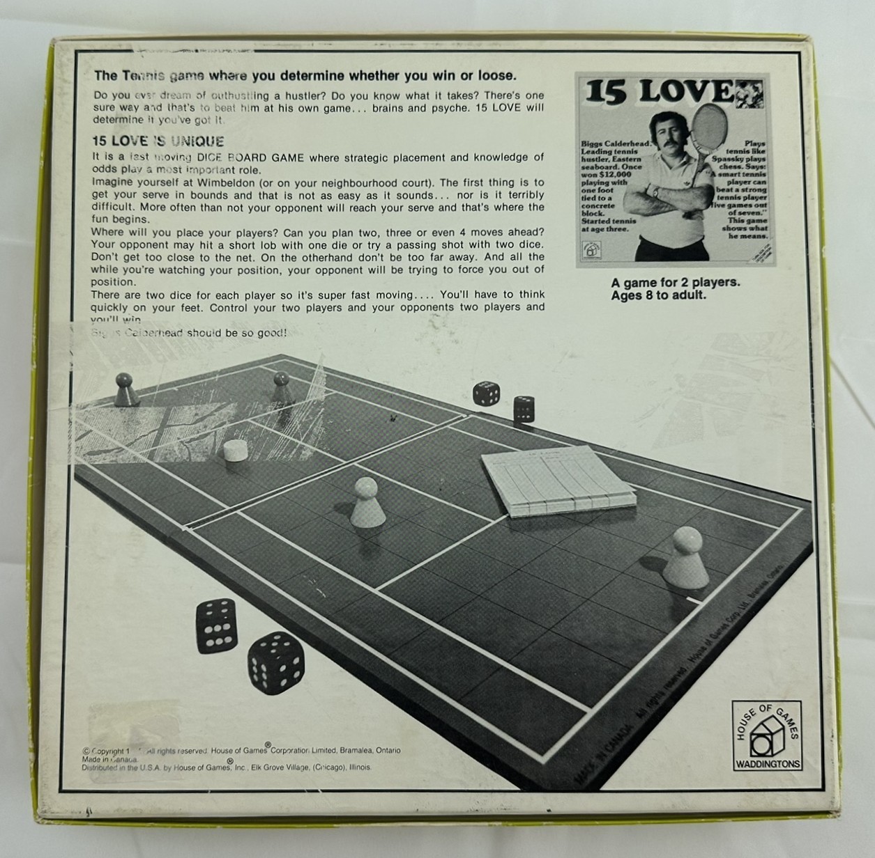 1974 15 Love Game by Waddington Complete in Very Good Condition FREE SHIPPING